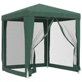 vidaXL Partyzelt mit 4 Mesh-Seitenwänden Grün 2x2 m HDPE