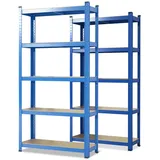 Karat Schwerlastregal Odin 2er Set Traglast bis 875 kg Blau 180 x 90 x 40 cm