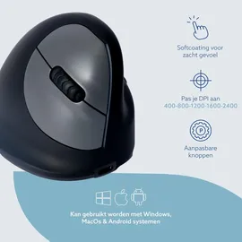 R-Go Tools HE Ergo Vertical Mouse M Schwarz