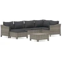 vidaXL Garten-Lounge-Set 7-tlg. grau