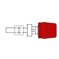 Hirschmann Polklemme Mit Krallenrand Und Unverlierbarem Isolierkopf, 4 mm - Rot (pk 10 A)