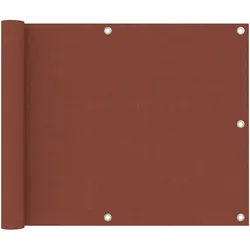 vidaXL Balkon-Sichtschutz Terrakotta-Rot 75x300 cm Oxford-Gewebe