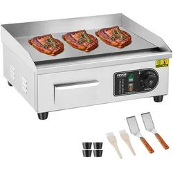 VEVOR Kommerzielle Elektrische Grillplatte 2800W Arbeitsplatten-Flachgrill