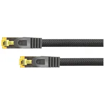 Python Patchkabel mit Cat.7 Rohkabel S/FTP PiMF halogenfrei 30m schwarz