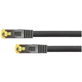 Python Patchkabel mit Cat.7 Rohkabel S/FTP PiMF halogenfrei 30m schwarz