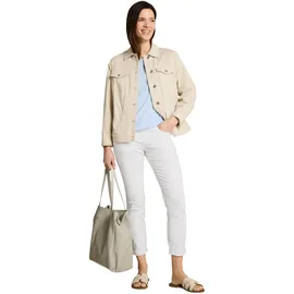Tom Tailor Damen Tapered Relaxed Hose, weiß, Uni, Gr. 36/28