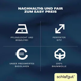schlafgut Easy Jersey 120 x 200 - 130 x 200 cm blue deep