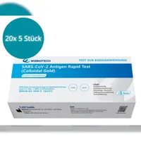 20x 5 Stück WIZ BIOTECH COVID-19 Antigen Selbsttest Corona Laientest