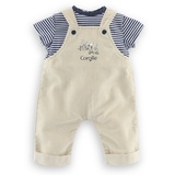 Corolle Mon Grand Poupon Dungarees Ecru and T-shirt 36cm Shirt, Latzhose, Loire, für alle 36cm Babypuppen, ab 2 Jahren