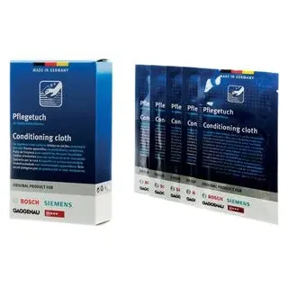 Bosch Reinigungstücher Pflegetücher, feucht, für Edelstahl, einzeln verpackt, 5 Tücher