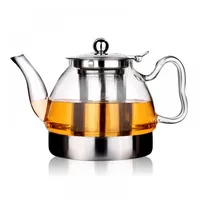 Teekanne Aus Glas Für Induktionskochfelder, Klare Glasteekanne Mit Blumenmuster – 800 Ml