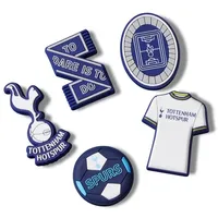 Crocs Tottenham 5 Pack, Unisex Schuhanhänger, Multicolor, - Mittelgroß