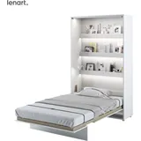 Lenart Schrankbett Wandbett bed concept 02 120x200 vertikal weiß matt