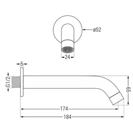 Mexen Kai DR70 Unterputz-Badewannen-/Brausegarnitur Schwarz 77602DR70301-70