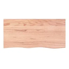 vidaXL Waschtischplatte Hellbraun 100x50x2 cm Massivholz Behandelt