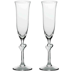 Stölzle Champagnerglas L'Amour Champagnergläser 175 ml 2er Set, Glas weiß