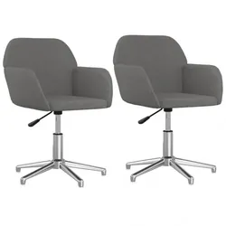 Esszimmerstühle 2 Stk. Drehbar Stoff V1 | vidaXL : Farbe - Hellgrau