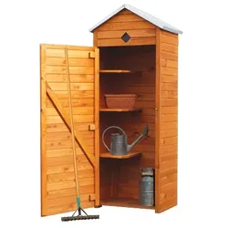 Geräteschrank Mannheim - Honigbraun/Anthrazit - 78 x 49,5 x 194,5 cm - aus Kiefer