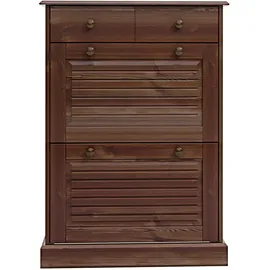 OTTO home Liotta 2 Klappen 1 Schublade 80 x 90 x 35 cm braun lackiert seidenglänzend / braun