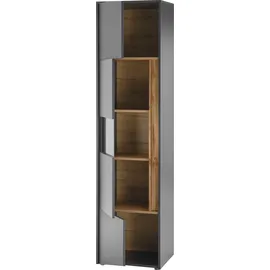 Home Affaire Wohnwand City/Giron, moderne Anbauwand, Komplettset in vielen Farben verfügbar, (Set, 4-St), enthält zwei Vitrinen, ein Lowboard & ein Wandboard grau