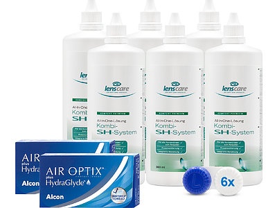 Alcon AIR OPTIX plus HydraGlyde Kombi-SH 6er Set Sparsets