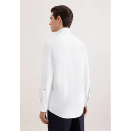 Seidensticker Businesshemd "Schwarze Rose", Herren, Gr. L (41), normale Ärmellängen, weiß, 93% Polyester, 7% Elasthan, unifarben, regular fit, 2-Knopf-Manschette, Hemden, Regular 1/1 Kentkragen Uni