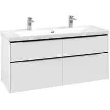 Villeroy & Boch Subway 3.0 Waschtischunterschrank C602L1VF 127,2x57,6x47,8cm, mit LED/Griff Volcano black,