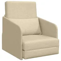 VidaXL Boden Schlafsofa 2-in-1 Creme 65x80x83 cm Stoff