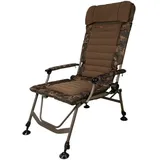 Fox International Campingstuhl Super Deluxe Recliner Highback Braun