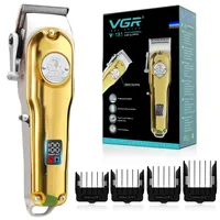 VGR Haarschneidemaschine Profi, Professioneller Haarschneider Set für Männer, USB Kabelgebundenes/Kabelloses Haartrimmer Set mit LED-Anzeige, Modell V-181