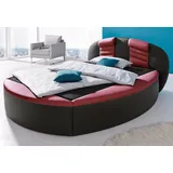 Westfalia Schlafkomfort Rundbett, mit Bettkasten rot|schwarz 220 cm x 230 cm