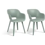 ALLIBERT Akola Gartenstuhl 55,2 x 56,7 x 84,1 cm grün 2 St.