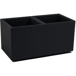 Pflanzkübel Beton 80 Caro Rollen 100% recycled schwarz
