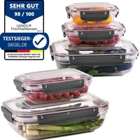 uandu Frischhaltedose grau 1,675 l 5-teiliges Set