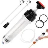 GothicBride 500ml Ölabsaugpumpe mit Füllstandanzeige Ölabsaugspritze mit Schlauch und Verlängerungsrohr Handpumpe Ölspritze für Auto Motor Getriebe