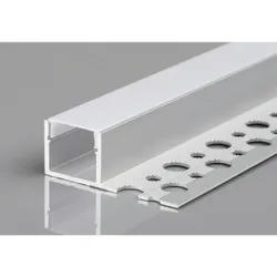 2m Alu Profil Unterputz Profil Trockenbau Schiene Kanal System mit Milchglas Abdeckung für LED-Streifen Profil H-13