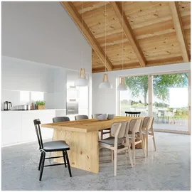 Sollux Lighting Casco 1-flg. 40 cm weiß/Natur Holz