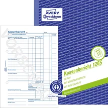 Avery Zweckform Formularbuch Kassenbericht A5 weiß