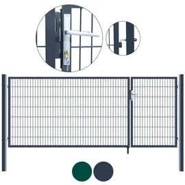 Home Deluxe Doppelflügel Gartentor 350 x 180 cm Anthrazit/Metall