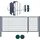 Home Deluxe Doppelflügel Gartentor 350 x 180 cm Anthrazit/Metall