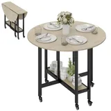 Homcom Klapptisch 100 x 75 x 100 cm Natur