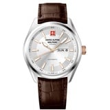 swiss alpine military by Grovana Herrenuhr mit Lederband ETA 2836-2 Automatik Saphirglas 10 ATM DayDate 7090.2528SAM