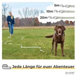 PiuPet PiuPet® Schleppleine grau 20 m