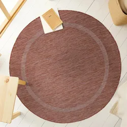 Outdoorteppich AYYILDIZ TEPPICHE "RELAX 4311", rot, H:5mm Ø:200cm, Polypropylen, Teppiche, pflegeleicht, robust, In- und Outdoor geeignet, große Farbauswahl