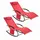 SoBuy Sonnenliege OGS28 Rot