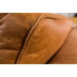 KAWOLA Eckcouch Leder 3-Sitzer Braun