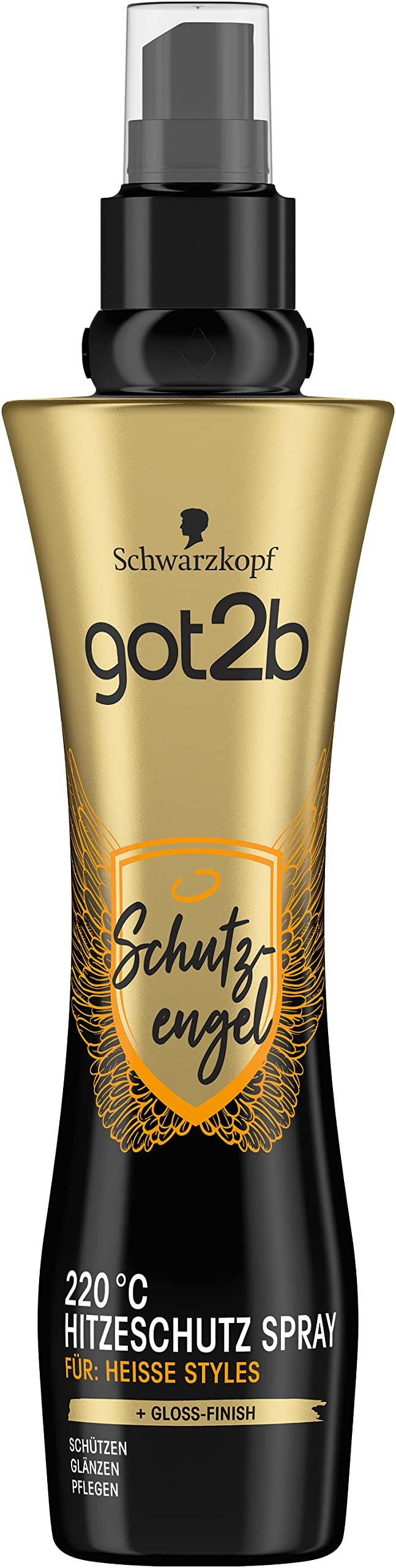 got2b Hitzeschutz-Spray Schutzengel bis 220 °C (200 ml), Styling Lotion beschützt das Haar vor Hitzeschäden, für heiße Styles mit Gloss-Finish, beschwert nicht