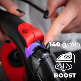 Lehmann Bügeleisen Dampfbügeleisen Keramikfuß 3000W Calc-Clean-Funktion 9in1 | hohe Dampfleistung | geringes Gewicht | Schwarz