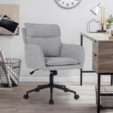 Home Deluxe Bürostuhl CORA 100 x 60 x 70 cm Webstoff Grau - Höhenverstellbar | Schreibtischstuhl, Chefsessel - Grau