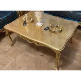 Casa Padrino Luxus Barock Couchtisch Antik Gold - Rechteckiger Massivholz Wohnzimmertisch im Barockstil - Barock Möbel - Luxus Möbel im Barockstil - Barock Einrichtung - Edel & Prunkvoll